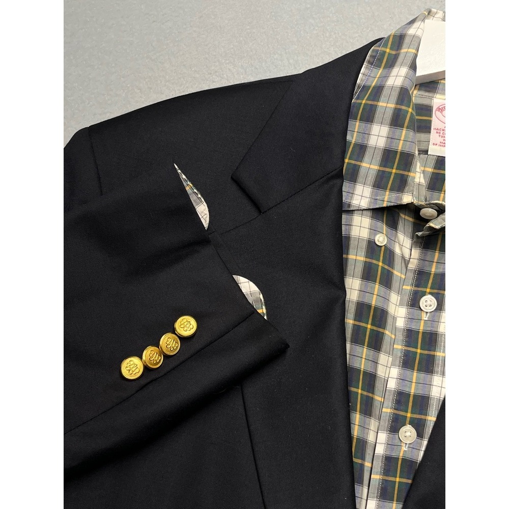Brooks Brothers Loro Piana Super 120s Wool Blazer 42R USA Gold Buttons NWOT